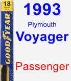 Passenger Wiper Blade for 1993 Plymouth Voyager - Premium