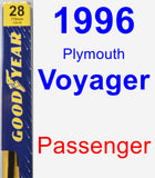 Passenger Wiper Blade for 1996 Plymouth Voyager - Premium