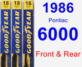 Front & Rear Wiper Blade Pack for 1986 Pontiac 6000 - Premium