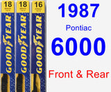 Front & Rear Wiper Blade Pack for 1987 Pontiac 6000 - Premium