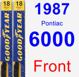 Front Wiper Blade Pack for 1987 Pontiac 6000 - Premium