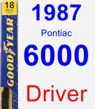 Driver Wiper Blade for 1987 Pontiac 6000 - Premium