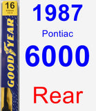 Rear Wiper Blade for 1987 Pontiac 6000 - Premium