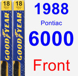 Front Wiper Blade Pack for 1988 Pontiac 6000 - Premium