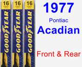 Front & Rear Wiper Blade Pack for 1977 Pontiac Acadian - Premium