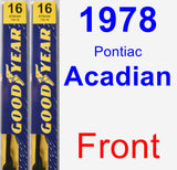 Front Wiper Blade Pack for 1978 Pontiac Acadian - Premium