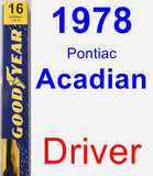 Driver Wiper Blade for 1978 Pontiac Acadian - Premium