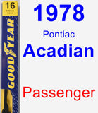 Passenger Wiper Blade for 1978 Pontiac Acadian - Premium