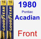 Front Wiper Blade Pack for 1980 Pontiac Acadian - Premium