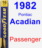 Passenger Wiper Blade for 1982 Pontiac Acadian - Premium