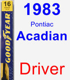 Driver Wiper Blade for 1983 Pontiac Acadian - Premium