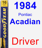 Driver Wiper Blade for 1984 Pontiac Acadian - Premium