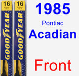 Front Wiper Blade Pack for 1985 Pontiac Acadian - Premium