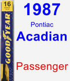 Passenger Wiper Blade for 1987 Pontiac Acadian - Premium