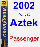 Passenger Wiper Blade for 2002 Pontiac Aztek - Premium