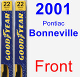 Front Wiper Blade Pack for 2001 Pontiac Bonneville - Premium