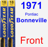 Front Wiper Blade Pack for 1971 Pontiac Bonneville - Premium