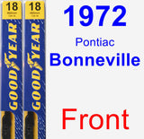 Front Wiper Blade Pack for 1972 Pontiac Bonneville - Premium