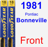 Front Wiper Blade Pack for 1981 Pontiac Bonneville - Premium