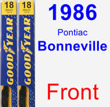 Front Wiper Blade Pack for 1986 Pontiac Bonneville - Premium