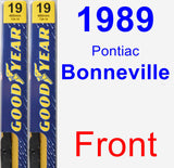 Front Wiper Blade Pack for 1989 Pontiac Bonneville - Premium