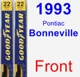 Front Wiper Blade Pack for 1993 Pontiac Bonneville - Premium