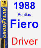 Driver Wiper Blade for 1988 Pontiac Fiero - Premium