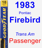 Passenger Wiper Blade for 1983 Pontiac Firebird - Premium