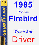 Driver Wiper Blade for 1985 Pontiac Firebird - Premium