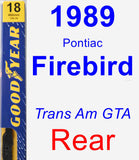 Rear Wiper Blade for 1989 Pontiac Firebird - Premium