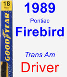 Driver Wiper Blade for 1989 Pontiac Firebird - Premium