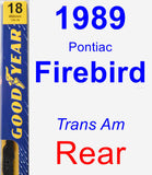 Rear Wiper Blade for 1989 Pontiac Firebird - Premium