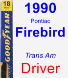 Driver Wiper Blade for 1990 Pontiac Firebird - Premium