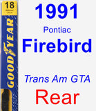 Rear Wiper Blade for 1991 Pontiac Firebird - Premium