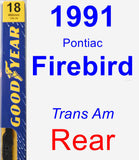 Rear Wiper Blade for 1991 Pontiac Firebird - Premium