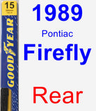 Rear Wiper Blade for 1989 Pontiac Firefly - Premium