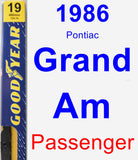 Passenger Wiper Blade for 1986 Pontiac Grand Am - Premium