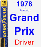 Driver Wiper Blade for 1978 Pontiac Grand Prix - Premium