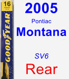 Rear Wiper Blade for 2005 Pontiac Montana - Premium