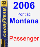 Passenger Wiper Blade for 2006 Pontiac Montana - Premium