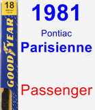 Passenger Wiper Blade for 1981 Pontiac Parisienne - Premium