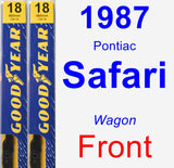 Front Wiper Blade Pack for 1987 Pontiac Safari - Premium