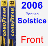 Front Wiper Blade Pack for 2006 Pontiac Solstice - Premium