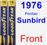 Front Wiper Blade Pack for 1976 Pontiac Sunbird - Premium