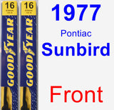 Front Wiper Blade Pack for 1977 Pontiac Sunbird - Premium