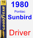 Driver Wiper Blade for 1980 Pontiac Sunbird - Premium