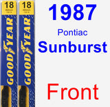 Front Wiper Blade Pack for 1987 Pontiac Sunburst - Premium