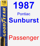 Passenger Wiper Blade for 1987 Pontiac Sunburst - Premium