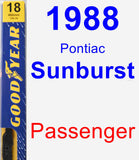 Passenger Wiper Blade for 1988 Pontiac Sunburst - Premium