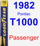 Passenger Wiper Blade for 1982 Pontiac T1000 - Premium